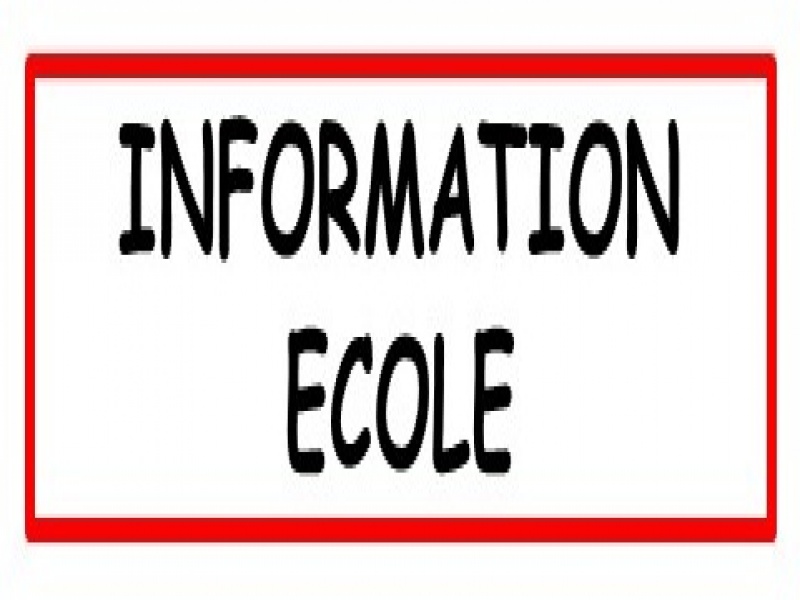 Information rentrée scolaire 2021-2022