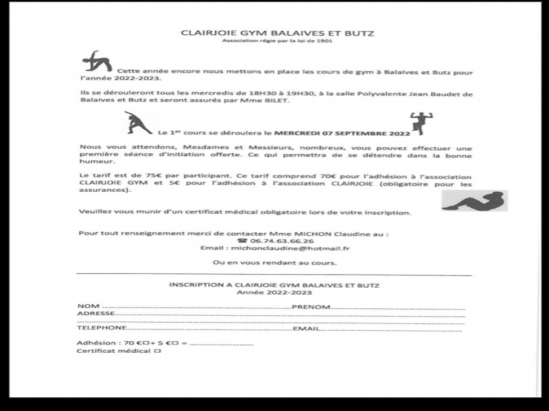 cours de gym
